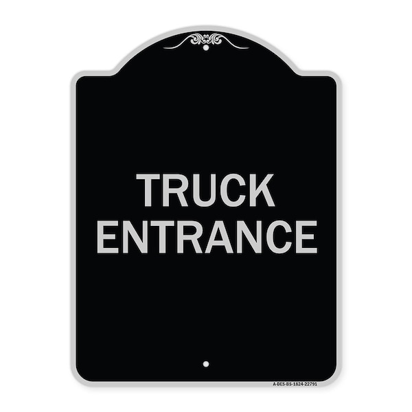 Traffic Entrance Truck Entrance Heavy-Gauge Aluminum Architectural Sign, 24" x 18", BS-1824-22791